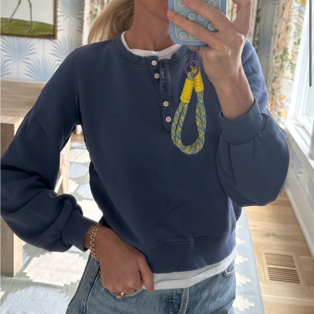 Marea by Liz joy vintage Henley in blue